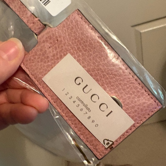 Gucci Blush Pink Leather Tag nwt $280 - Picture 2 of 7